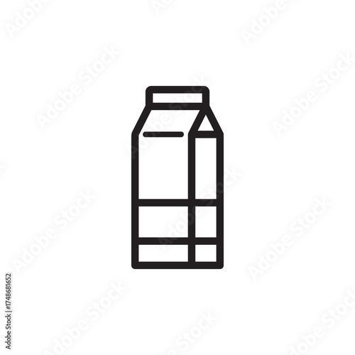 シンプルな牛乳パックのアイコン