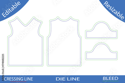 Garment Pattern Templates for T-shirt and Sleeves t-shirt pattern