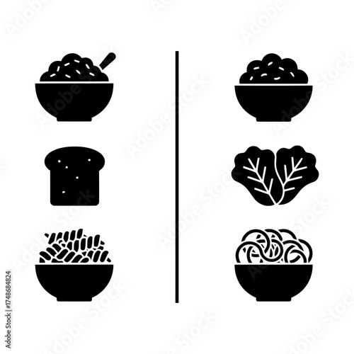 Weight loss diets vector art of healthy vs unhealthy food choices, a comparison of diet