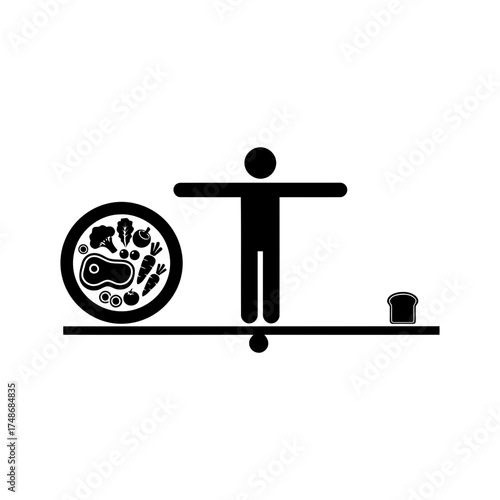 Weight loss diets vector art of a balanced diet is essential for maintaining good health