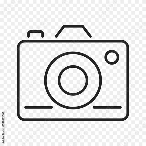 photo camera line vector icon