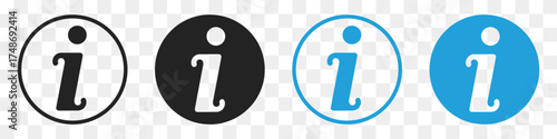 information sign flat icon set