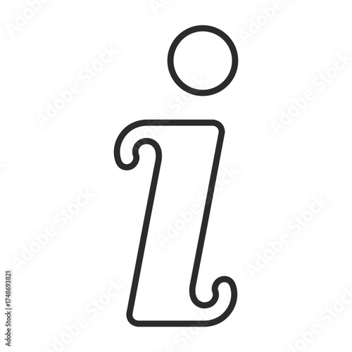 information sign line vector icon