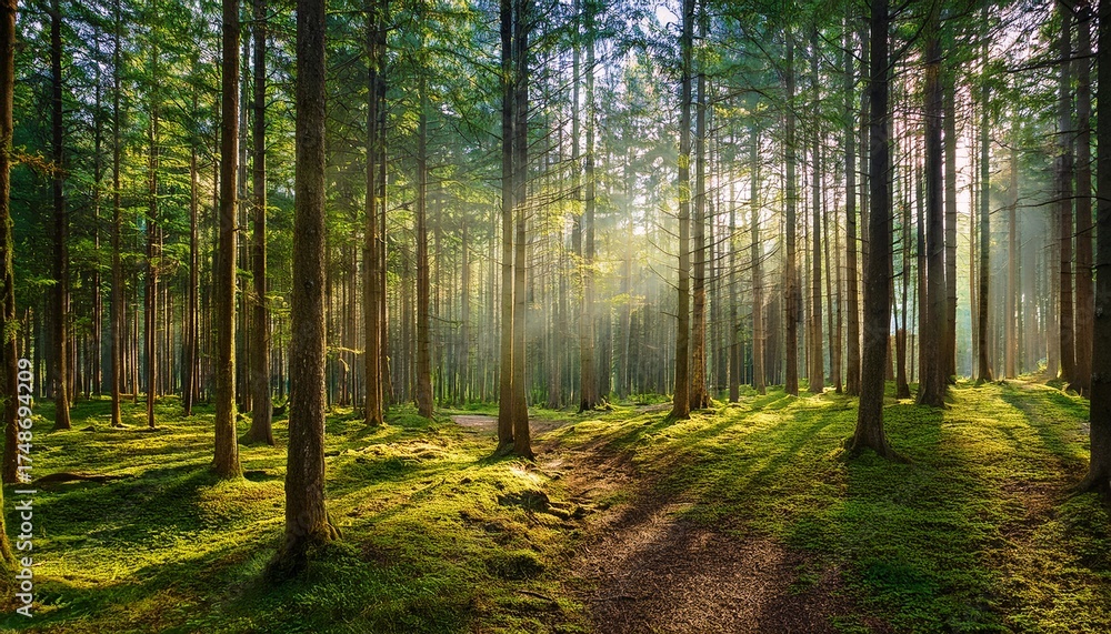 Obraz premium Background Forest Daytime