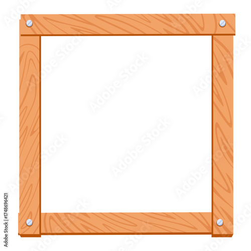 Board frame. wooden brick frame