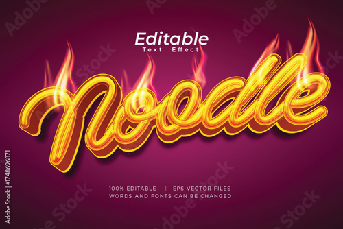 editable chicken text effect with fire decoration	