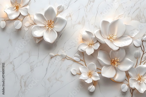 White floral abstract wallpaper texture high resolution picture