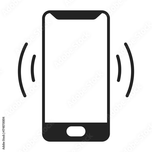 phone vibration vector flat icon