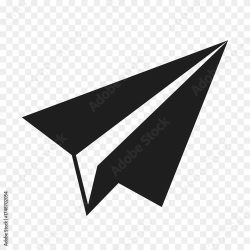paper plane flat vector icon