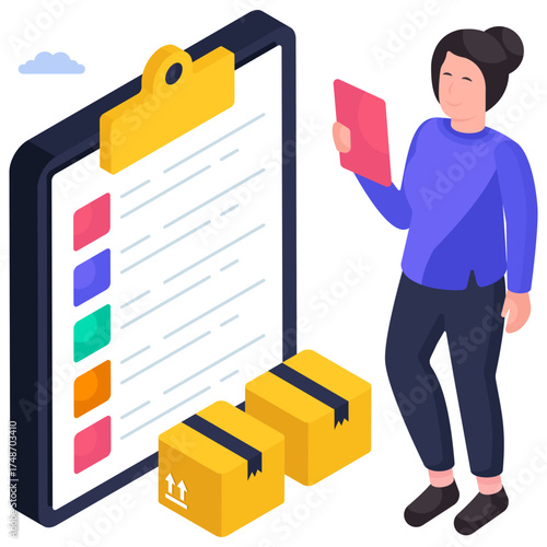 Perfect design illustration of logistic list