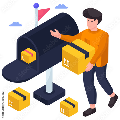 Modern design illustration of letterbox