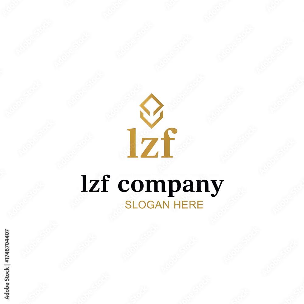 Fototapeta premium Elegant LZF Company Logo Design with Modern Abstract Symbol for Business Identity Needs
