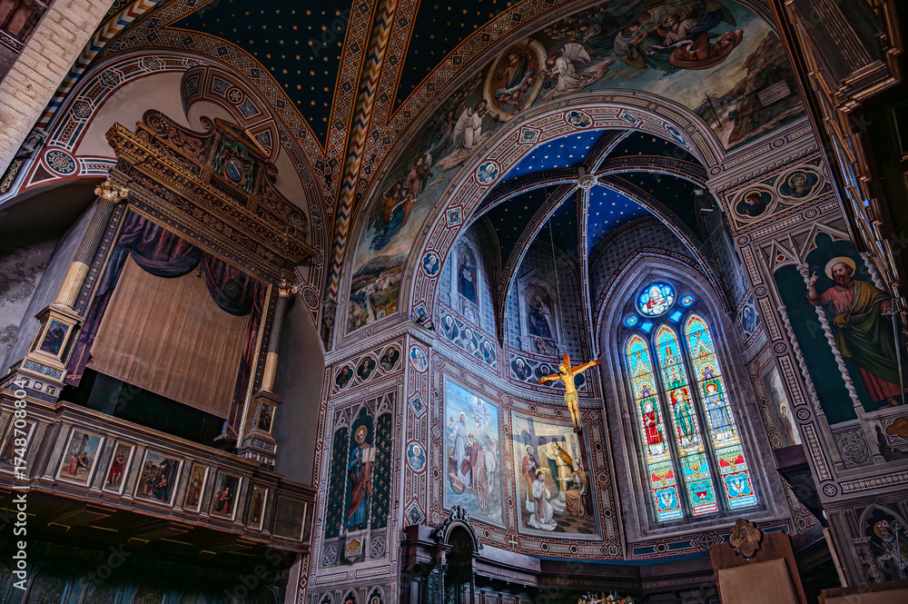 Obraz premium The Cathedral of Saints Mariano and Giacomo is the mother church of the Diocese of Gubbio. It is dedicated to Saints Mariano and Giacomo, martyrs of Lambaesi in Numidia.