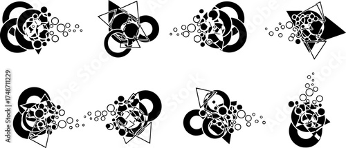 Dynamic Animated Vector Silhouette Geometric Shapes Loop - Abstract Tech	