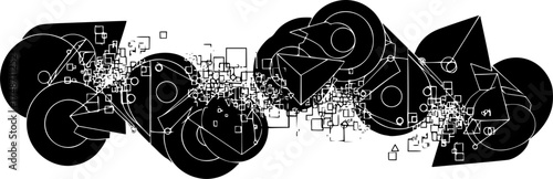 Dynamic Animated Vector Silhouette Geometric Shapes Loop - Abstract Tech	