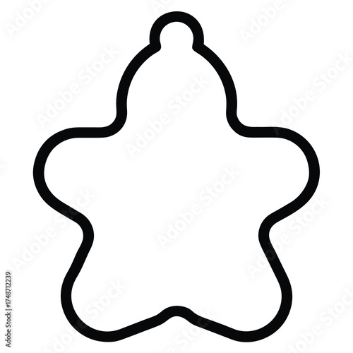 christmas cookie cutter silhouette vector icon