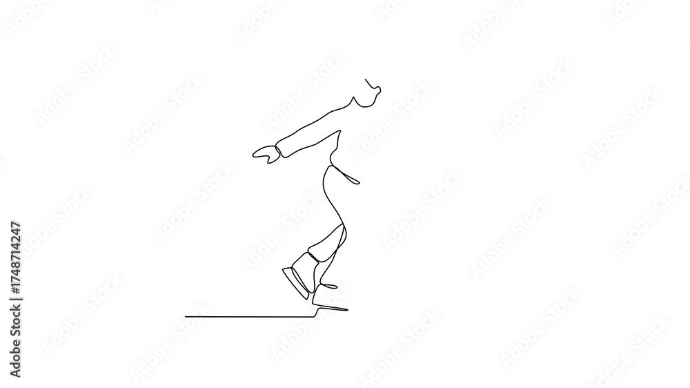 custom made wallpaper toronto digitalAnimated self drawing of ice skating video design illustration. Ice skating is the self-propulsion and gliding of a person across an ice surface, using ice skates. Sport theme design video concept.