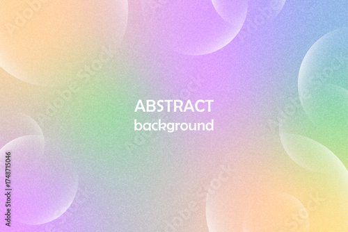 vector trend modern minimalism abstract colorful background with bubbles pastel colors
