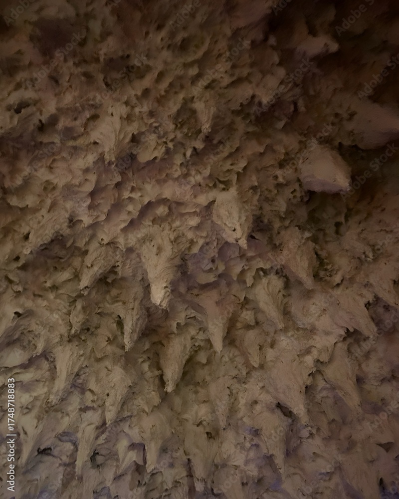 Fototapeta premium Natural beige cave wall texture close-up