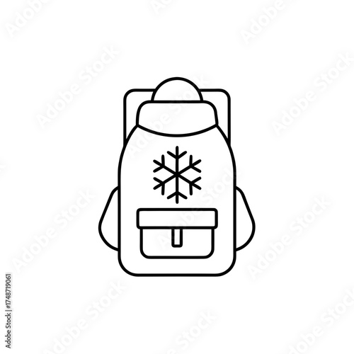 Winter backpack with snowflake