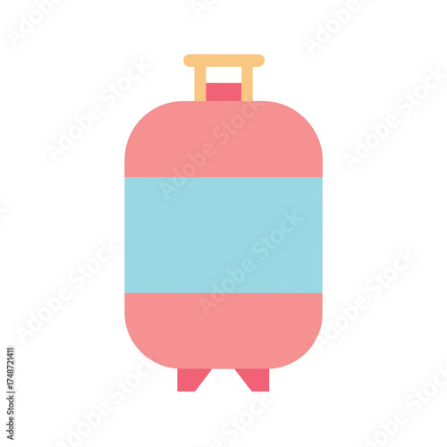 3d propane tank icon in minimal pastel style