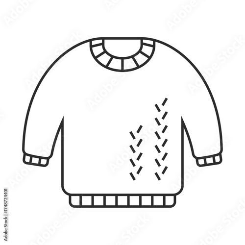 セーター、洋服、ファッション、コーディネート、おしゃれのイラスト