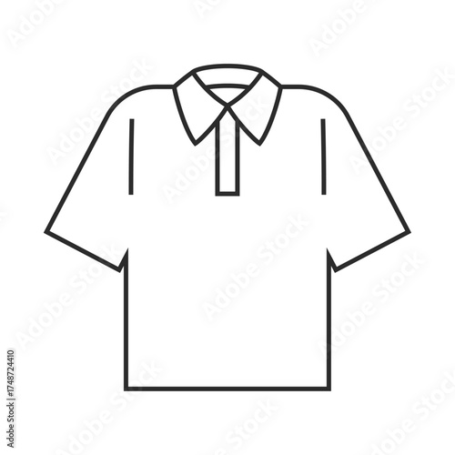 ワイシャツ、半袖、洋服、ファッション、コーディネート、おしゃれのイラスト