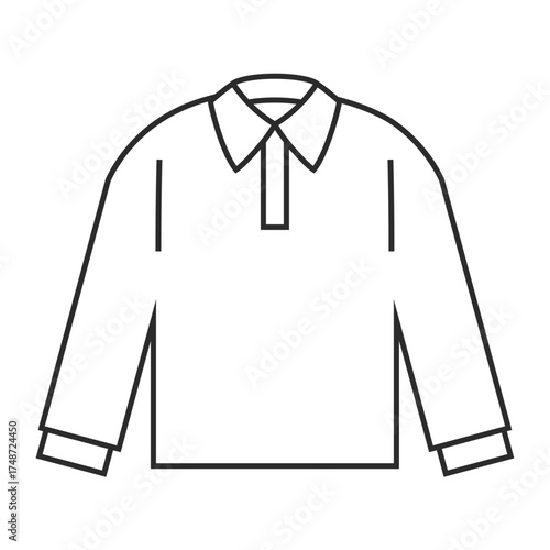 ワイシャツ、長袖、洋服、ファッション、コーディネート、おしゃれのイラスト