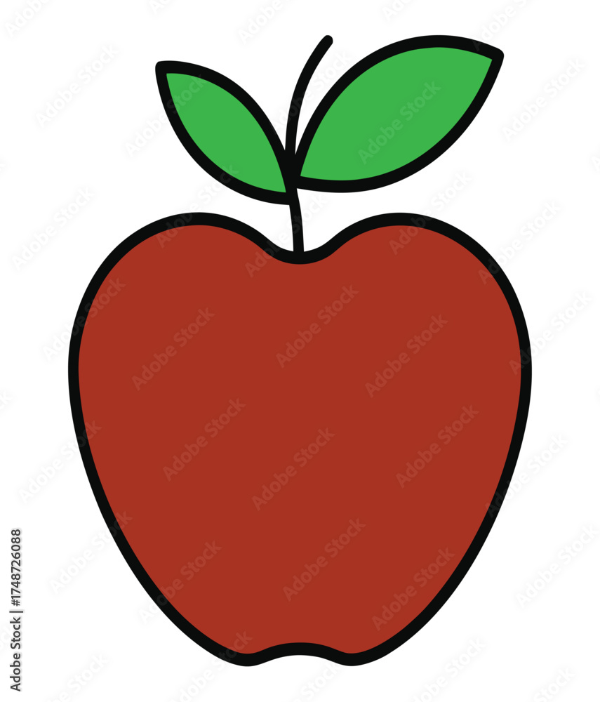 Fototapeta premium red apple vector illustration