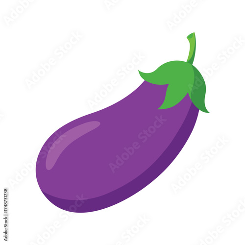 shiny purple eggplant brinjal with smooth skin