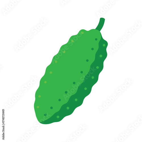 textured green bitter gourd karela with bumps