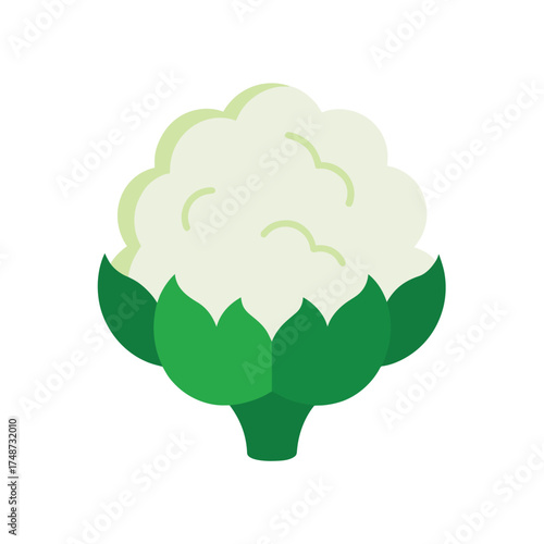 white cauliflower with green leaves around base