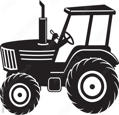 Tractor silhouette vector art file 