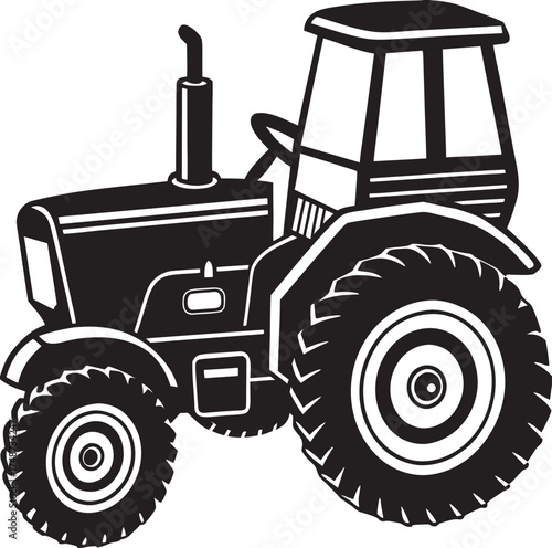 Tractor silhouette vector art file 