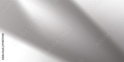 Silver foil background with metal mirror texture. Chrome gradient surface with light gloss abstract