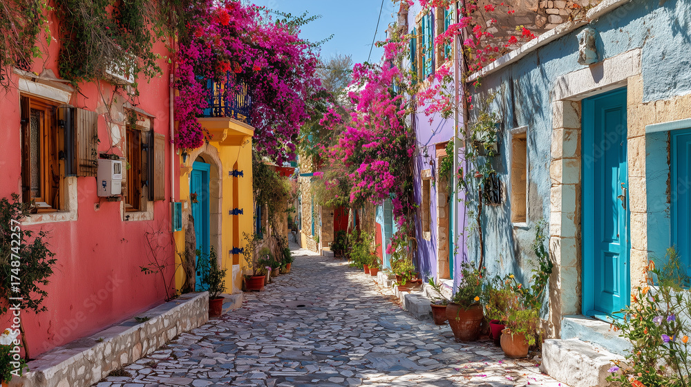 Fototapeta premium narrow street in the old town