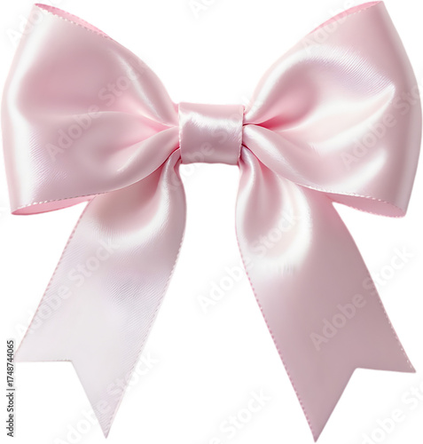 Satin Pink Ribbon Bow 