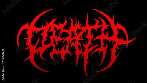 Death typography vector in a striking and stiff touch dark metal style lettering. for t-shirt print apparel, sticker, poster, logo and more