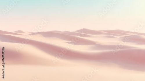 Wallpaper Mural Soft Pastel Desert Dunes Landscape with Gentle Light. Torontodigital.ca