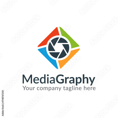 Mediagraphy Logo Design – Photography and Media Studio Symbol