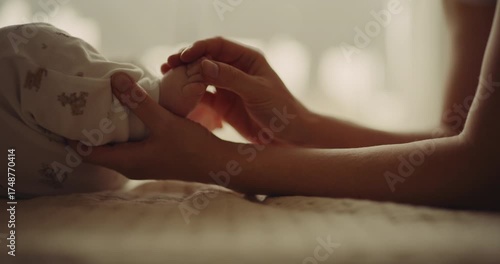 Wallpaper Mural Mother Touching Baby's Feet Loving Moment Torontodigital.ca