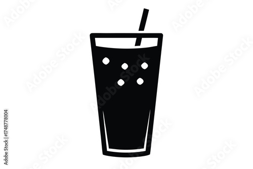 cold beverage silhouette vector art