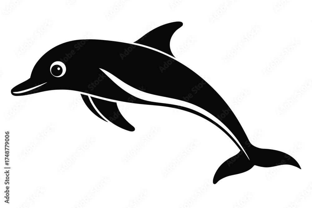 Fototapeta premium dolphin silhouette vector art