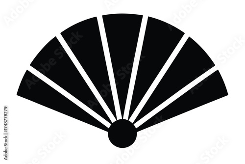 fan silhouette vector art