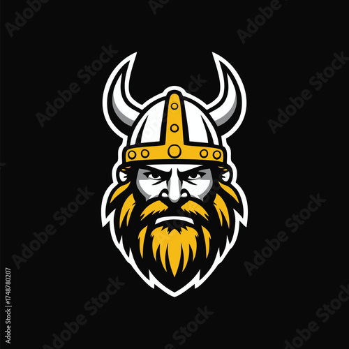 Barbarian viking cartoon design illustration