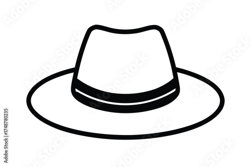 hat outline silhouette vector art