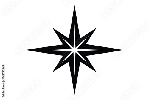 north star silhouette vector art