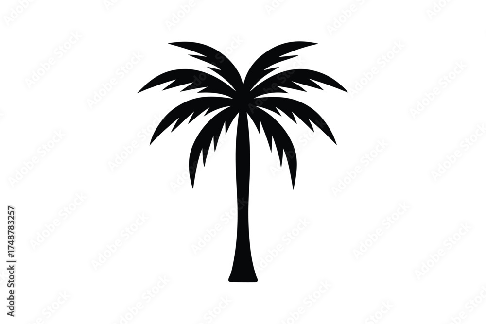 Obraz premium palm minimalist silhouette vector art