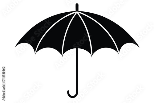 parasol silhouette vector art