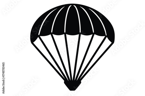 parachute silhouette vector art